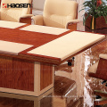 HAOSEN 68016C Upscale Veneer and Buff Leather boardroom table business work office meeting room furniture table set